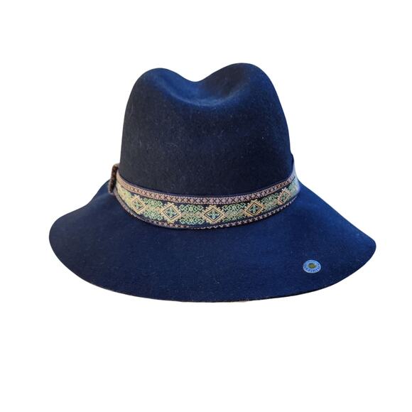 Peter Grimm True Character Black Southwestern Boho Wool Felt Floppy Hat - Picture 8 of 11